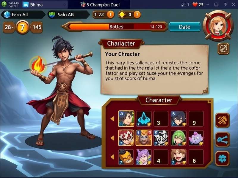 Bhima S Champion Duel character selection screen